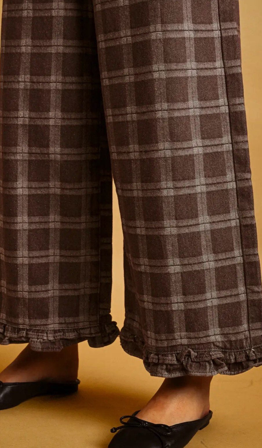 Miou Muse Tartan ruffle pants