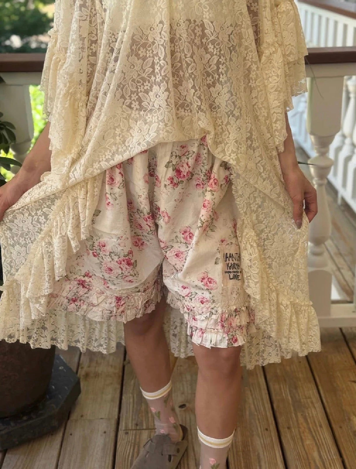 Indi & Sai Rosalie floral bloomers - blue