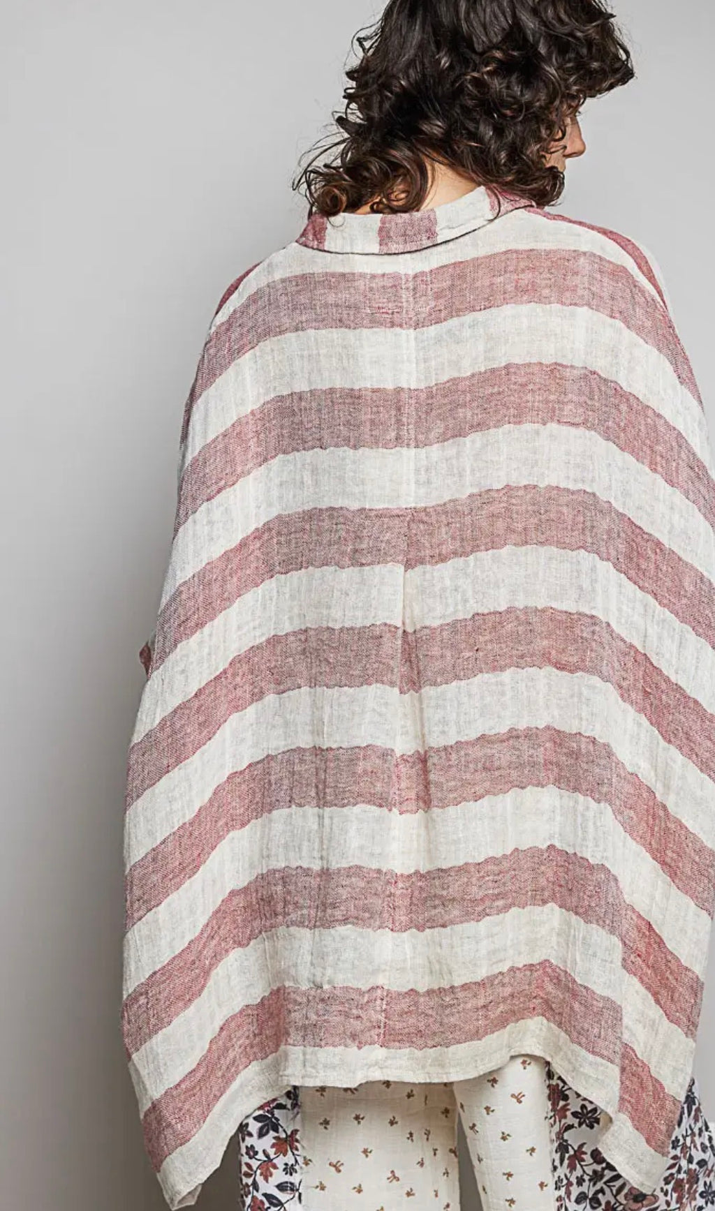 Candice linen high low shirt