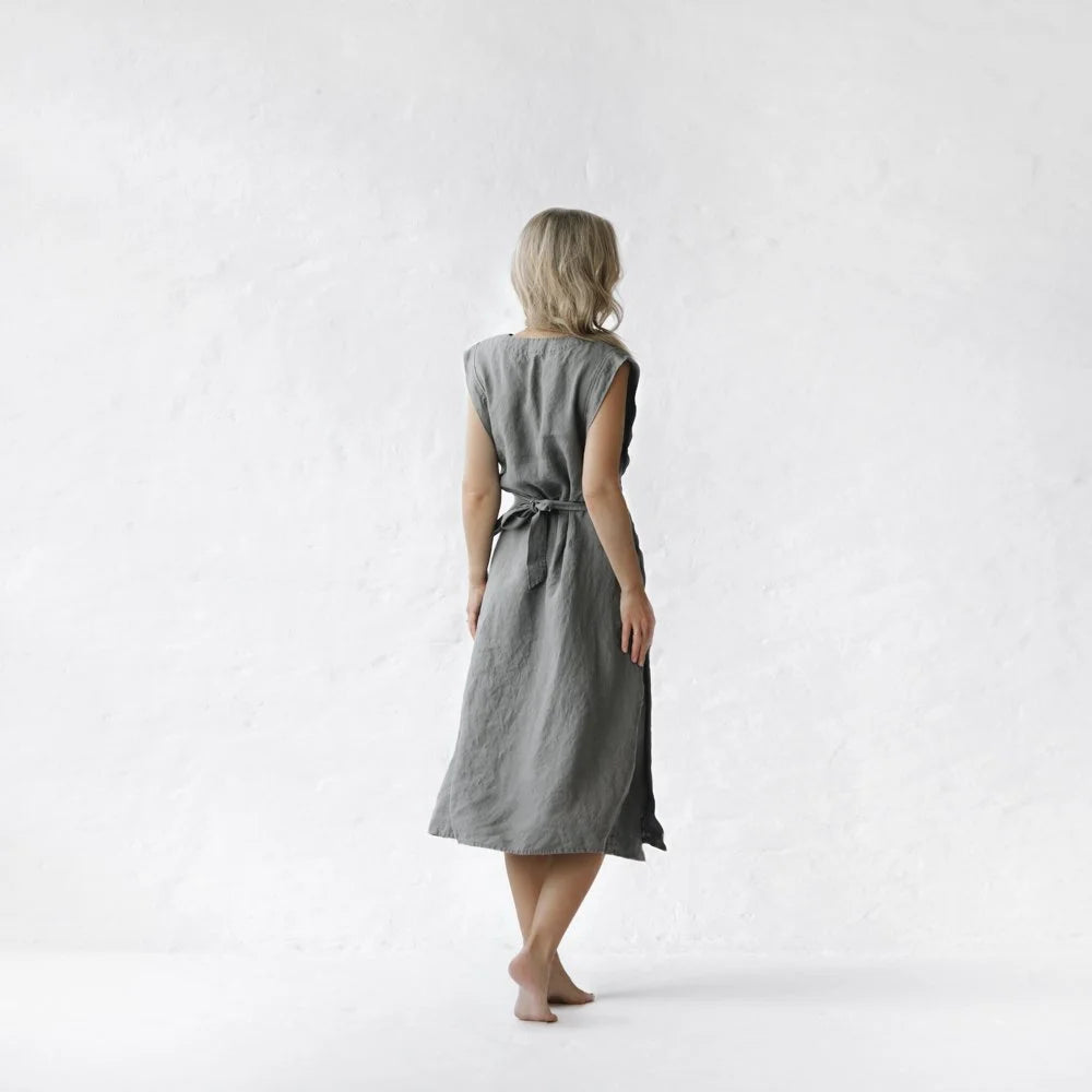Seaside tones star linen dress SALE