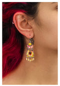 Ayala bar Sunflower Surprise Set, Drop Glass Earrings, Mustard R2423