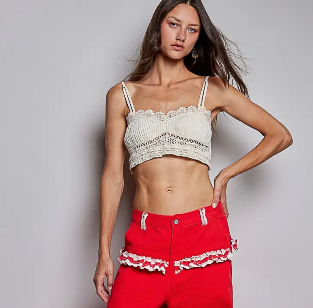 Daisy pintuck bralette