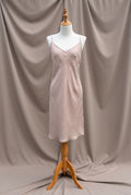 Otomo marilyn silk/linen slip midi orchid