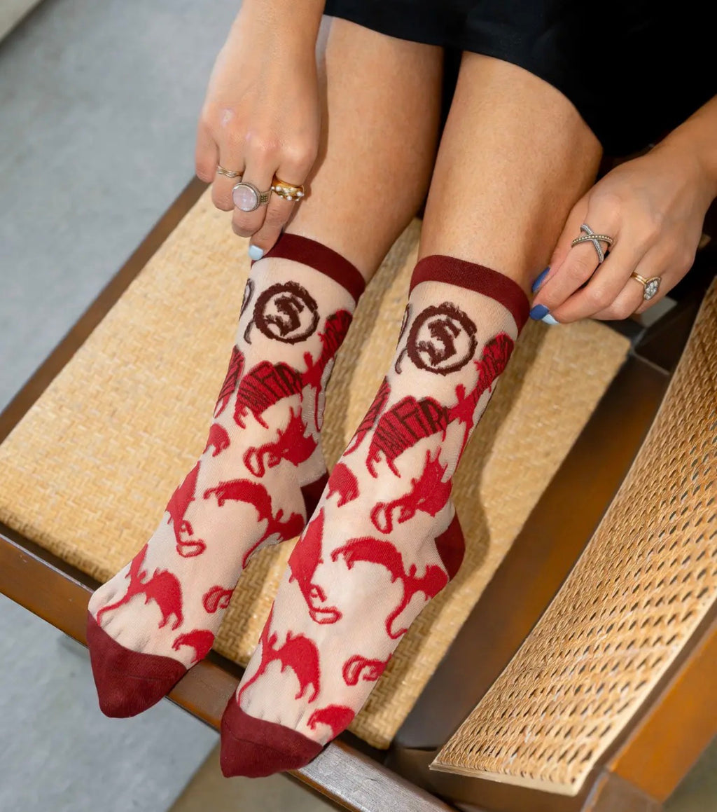 The hobbit Smaug  sheer crew socks