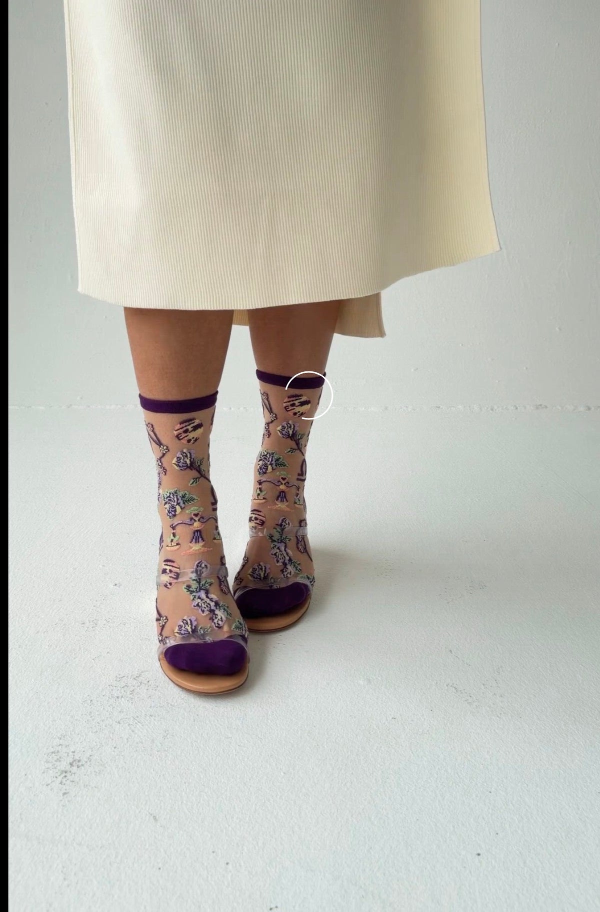 Libra zodiac sheer socks