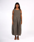 Sartene French Linen Dress in tiny black Gingham