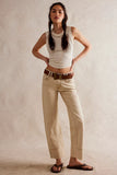 Free People Risk Taker Straight Leg | Ecru