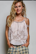 Gisella embroider spangle tassel top
