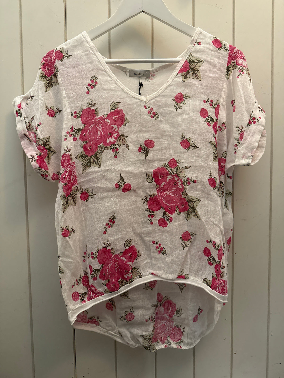 Frederic linen tees with elastic hem