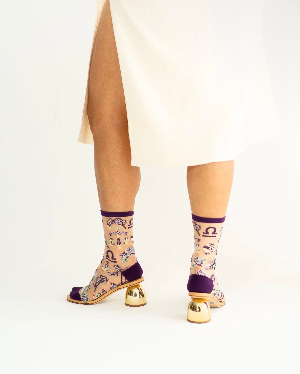 Libra zodiac sheer socks