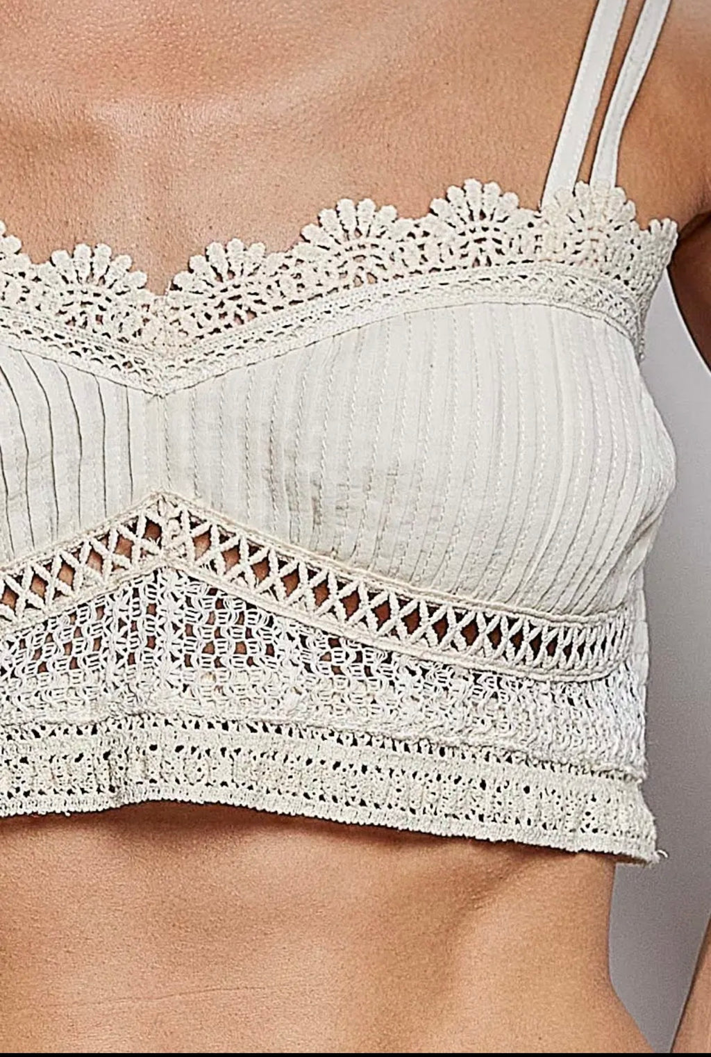 Daisy pintuck bralette