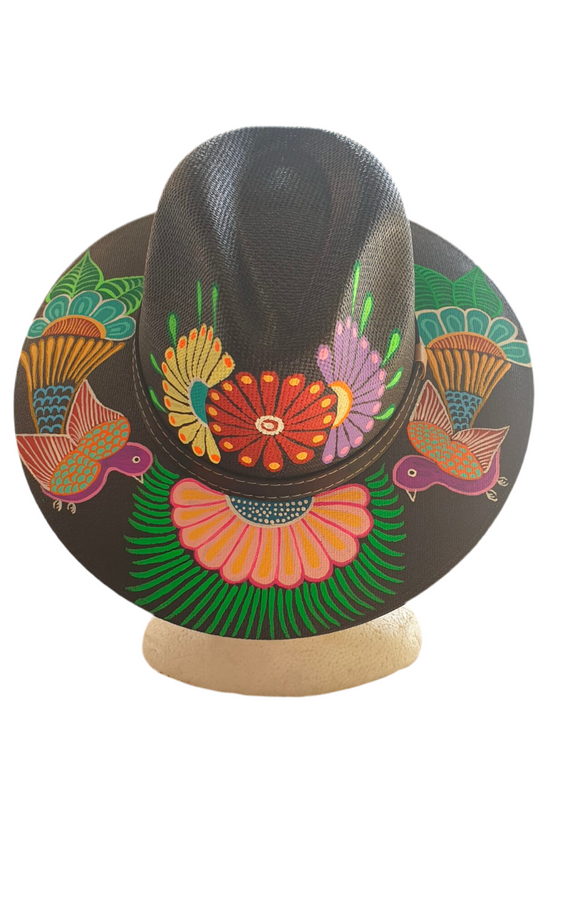 MEXICAN JUTE HAT – HANDPAINTED DESIGNS