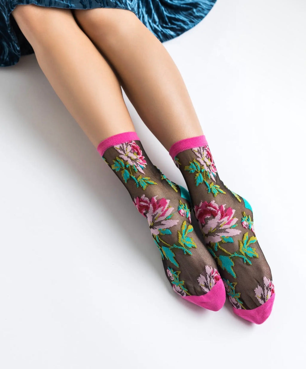 Virgo zodiac sheer black socks