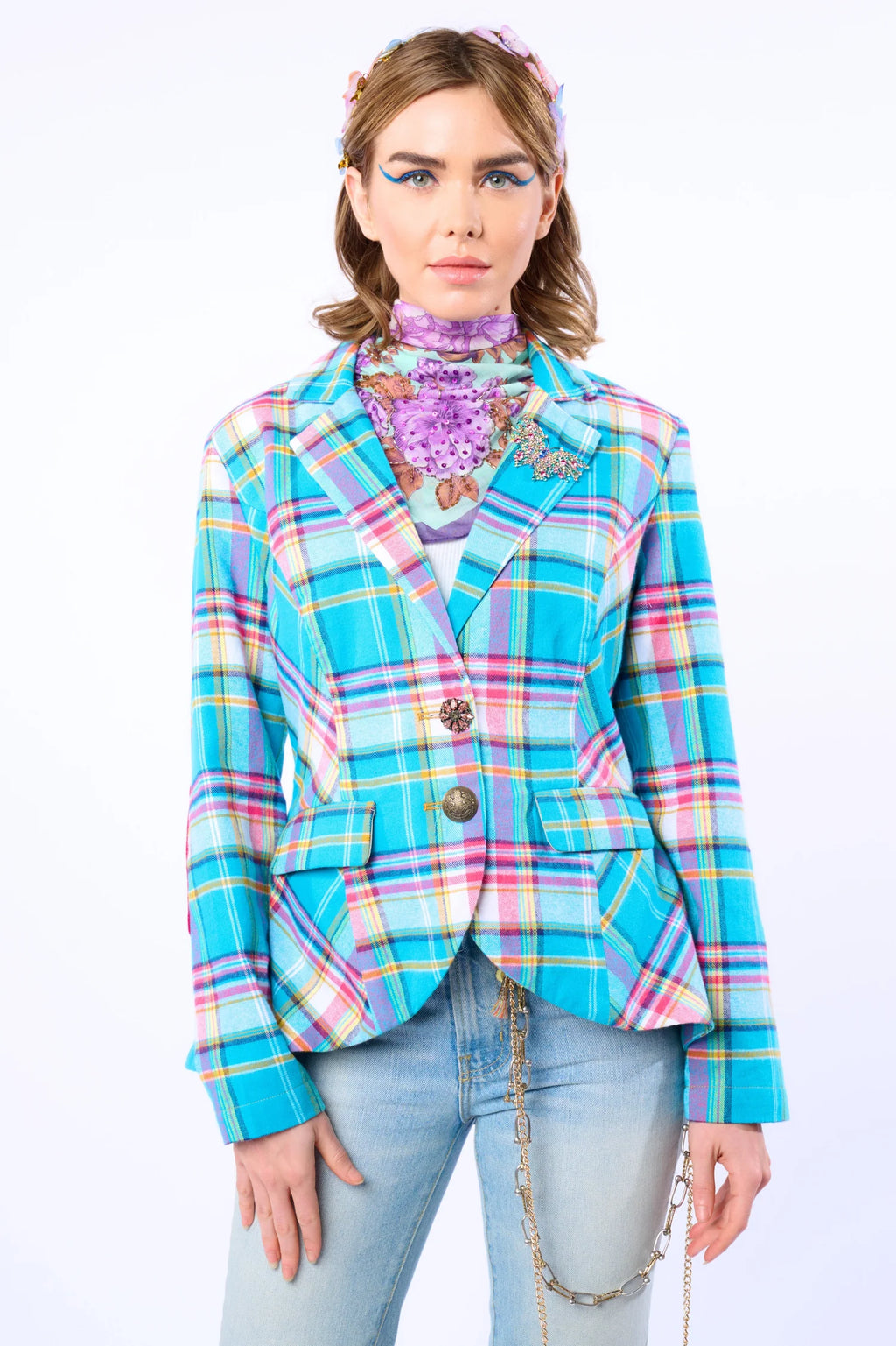 Aratta Dulce Plaid Blazer - Stay Wild Collective