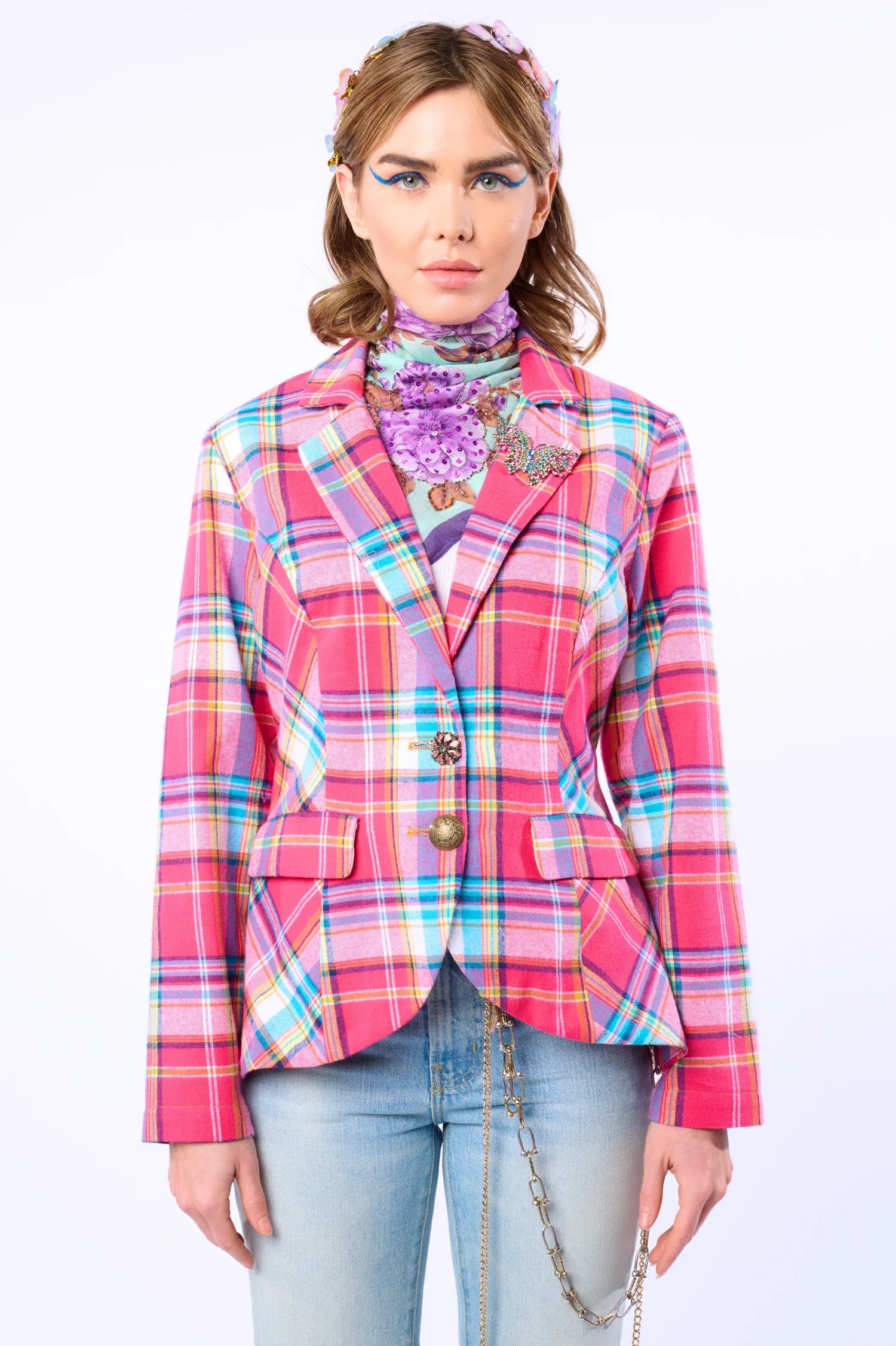 Aratta Dulce Plaid Blazer - Stay Wild Collective