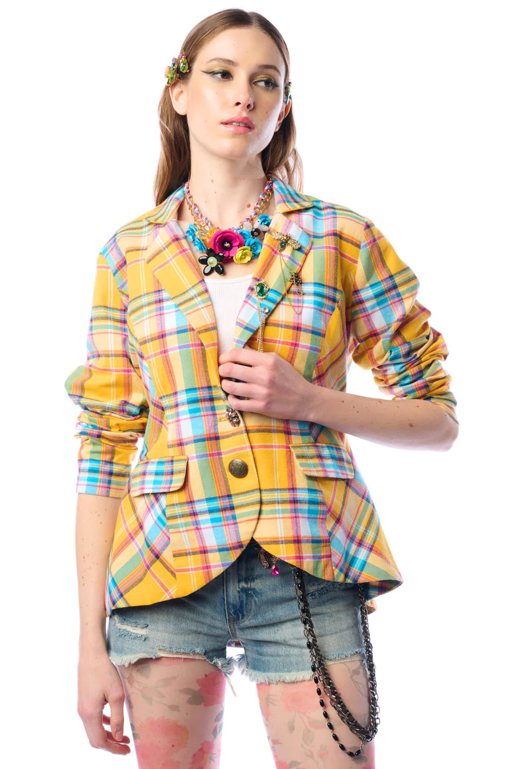 Aratta Dulce Plaid Blazer - Stay Wild Collective