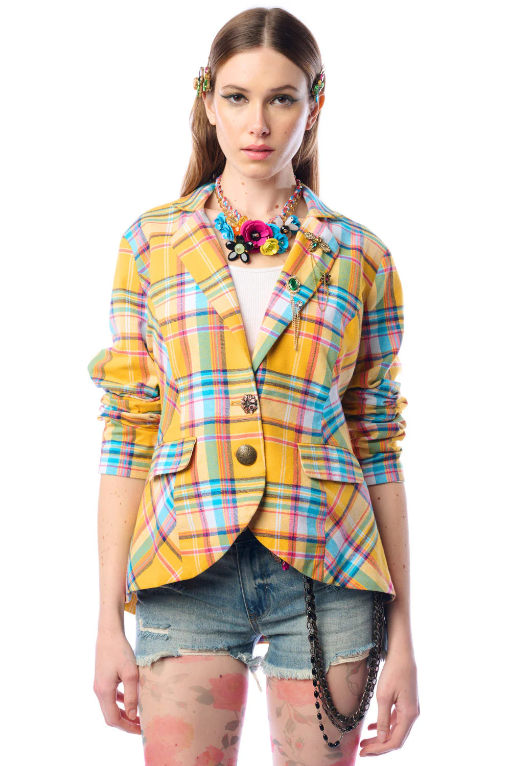 Aratta Dulce Plaid Blazer - Stay Wild Collective