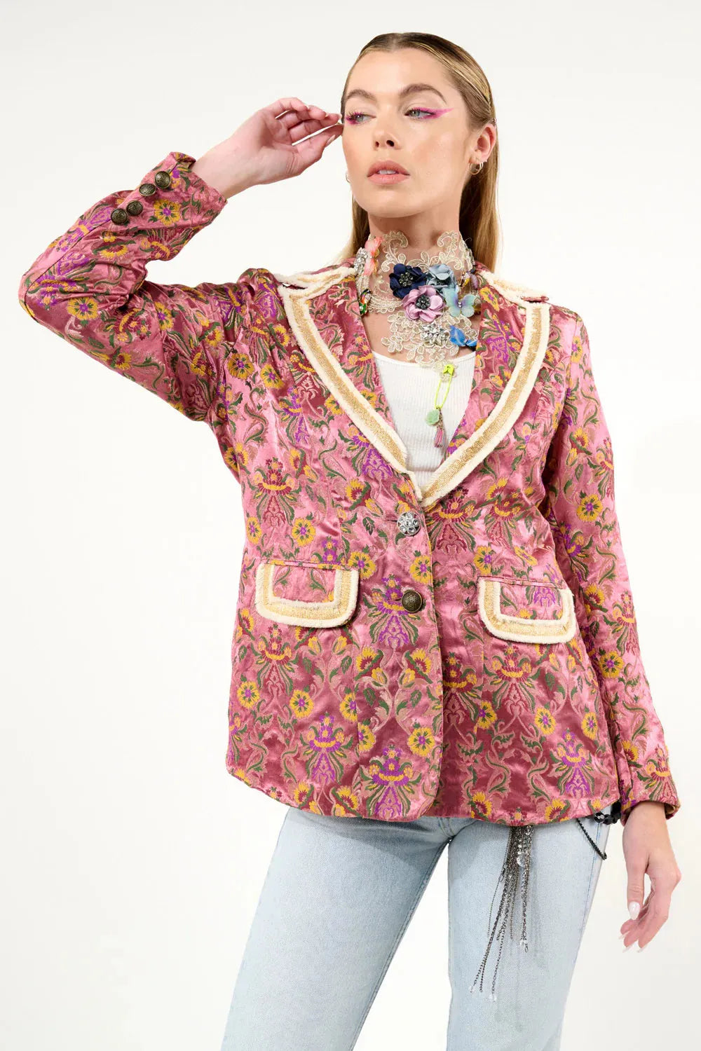 Aratta RENAISSANCE SILK JACQUARD BLAZER - Stay Wild Collective  