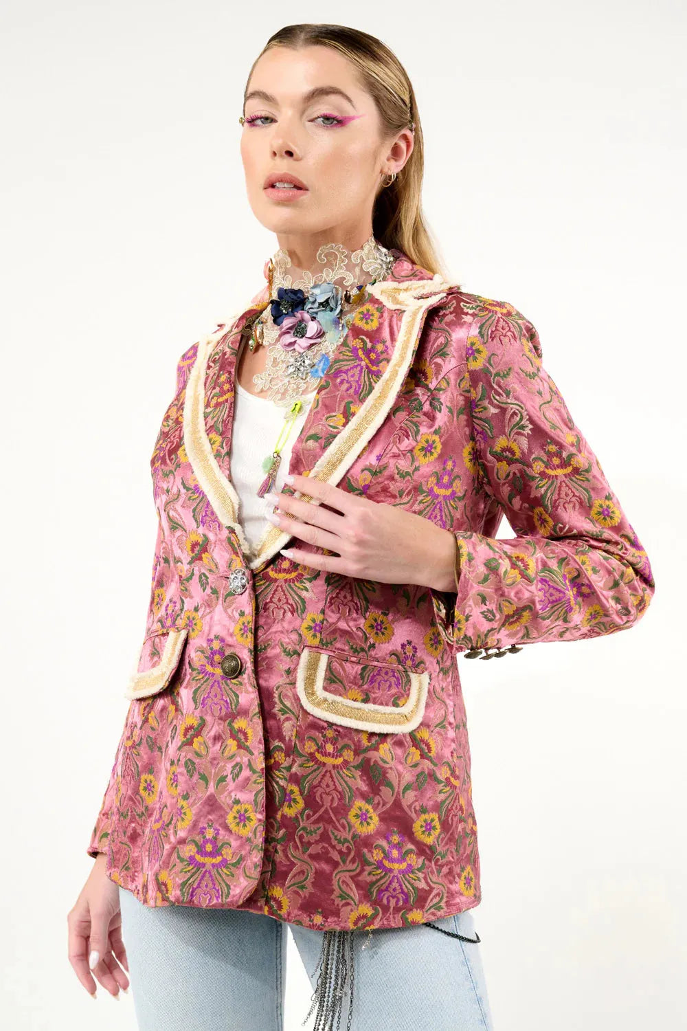 Aratta RENAISSANCE SILK JACQUARD BLAZER - Stay Wild Collective  