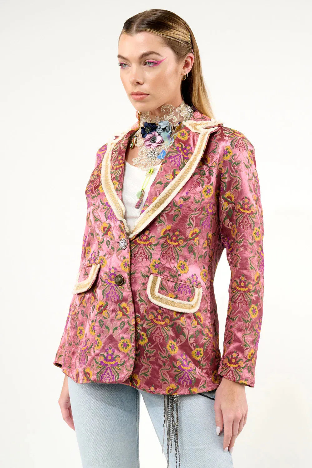 Aratta RENAISSANCE SILK JACQUARD BLAZER - Stay Wild Collective  
