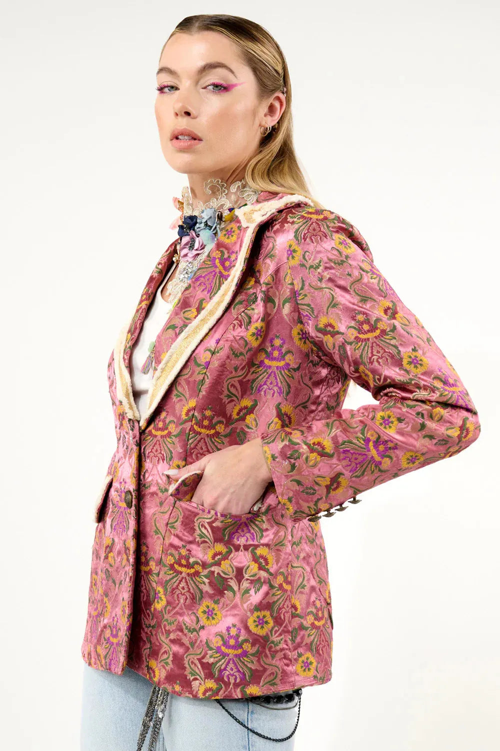 Aratta RENAISSANCE SILK JACQUARD BLAZER - Stay Wild Collective  