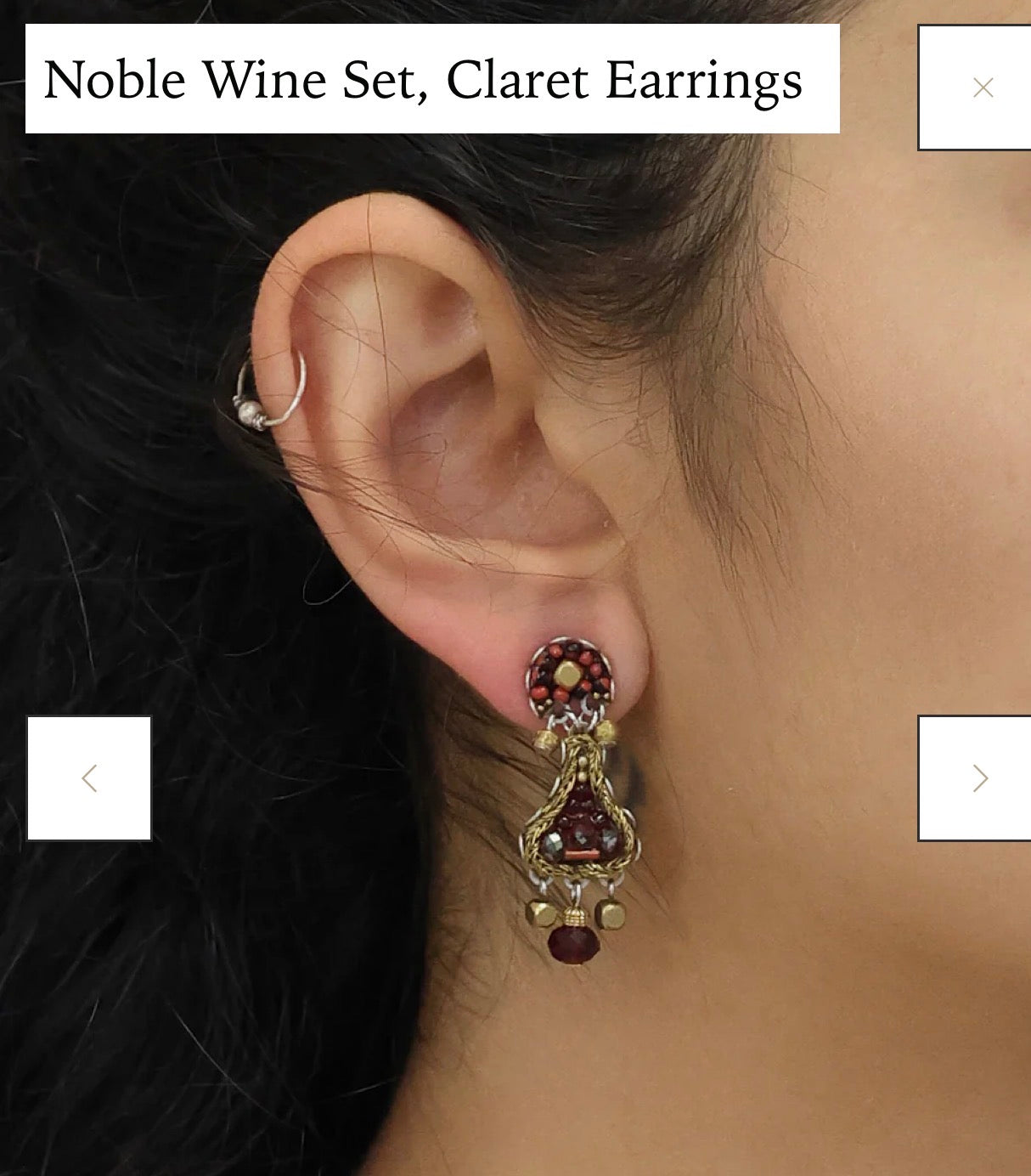  Ayalaba Noble Wine Set, Claret Earrings c2277 - Stay Wild Collective  