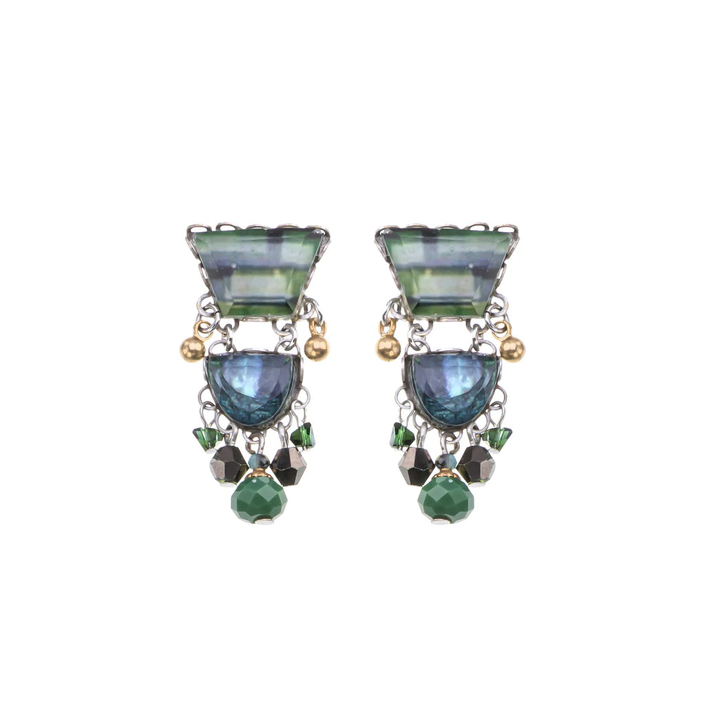  Ayalabar emerald reflection earrings R2332 - Stay Wild Collective  Accessories