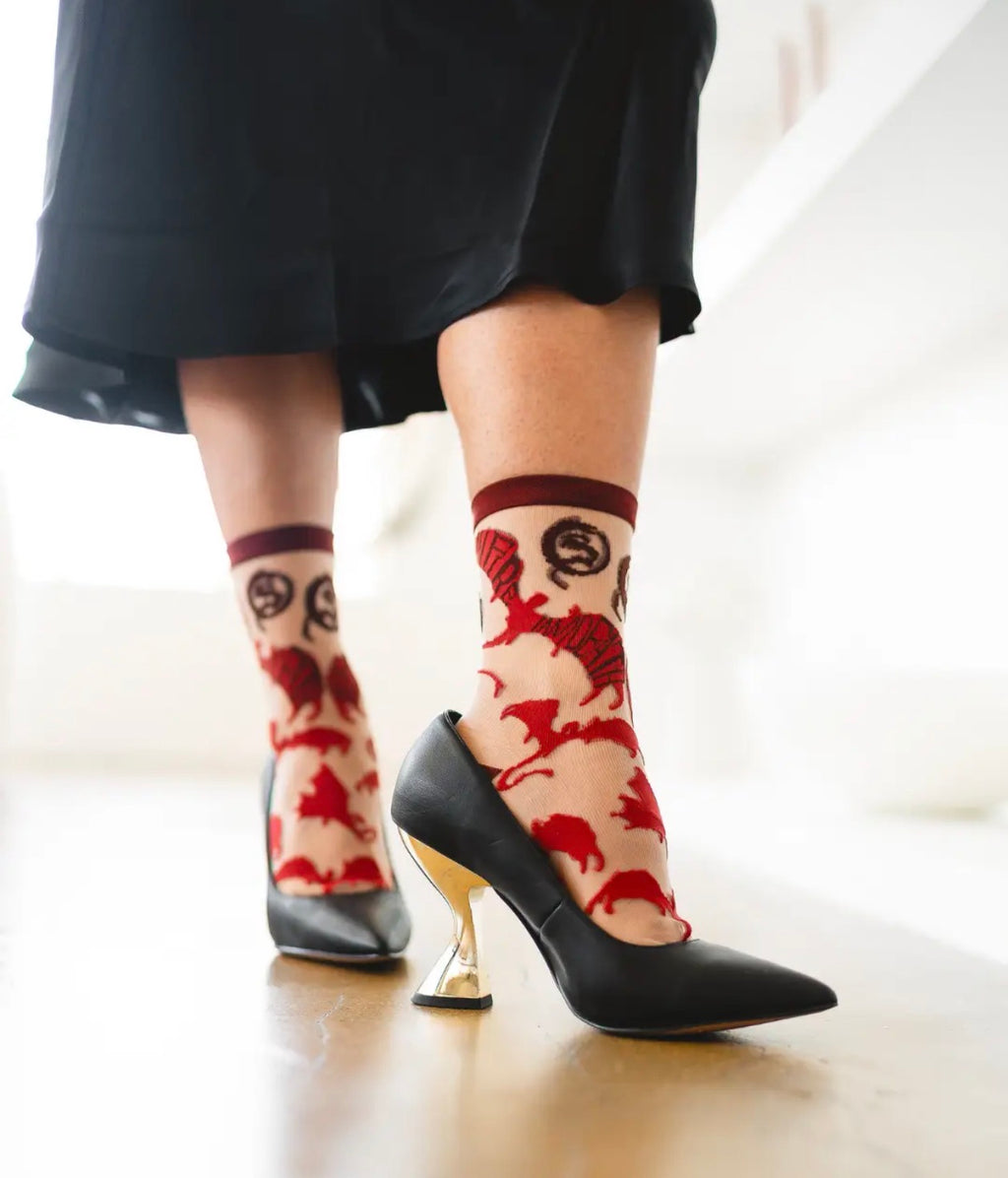 The hobbit Smaug  sheer crew socks