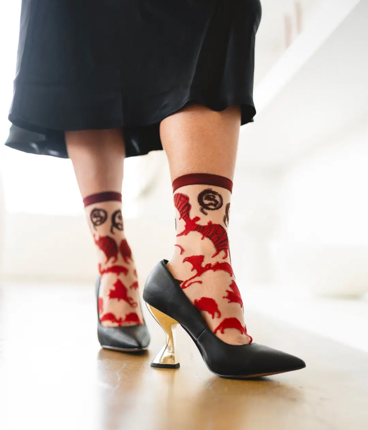 The hobbit Smaug  sheer crew socks