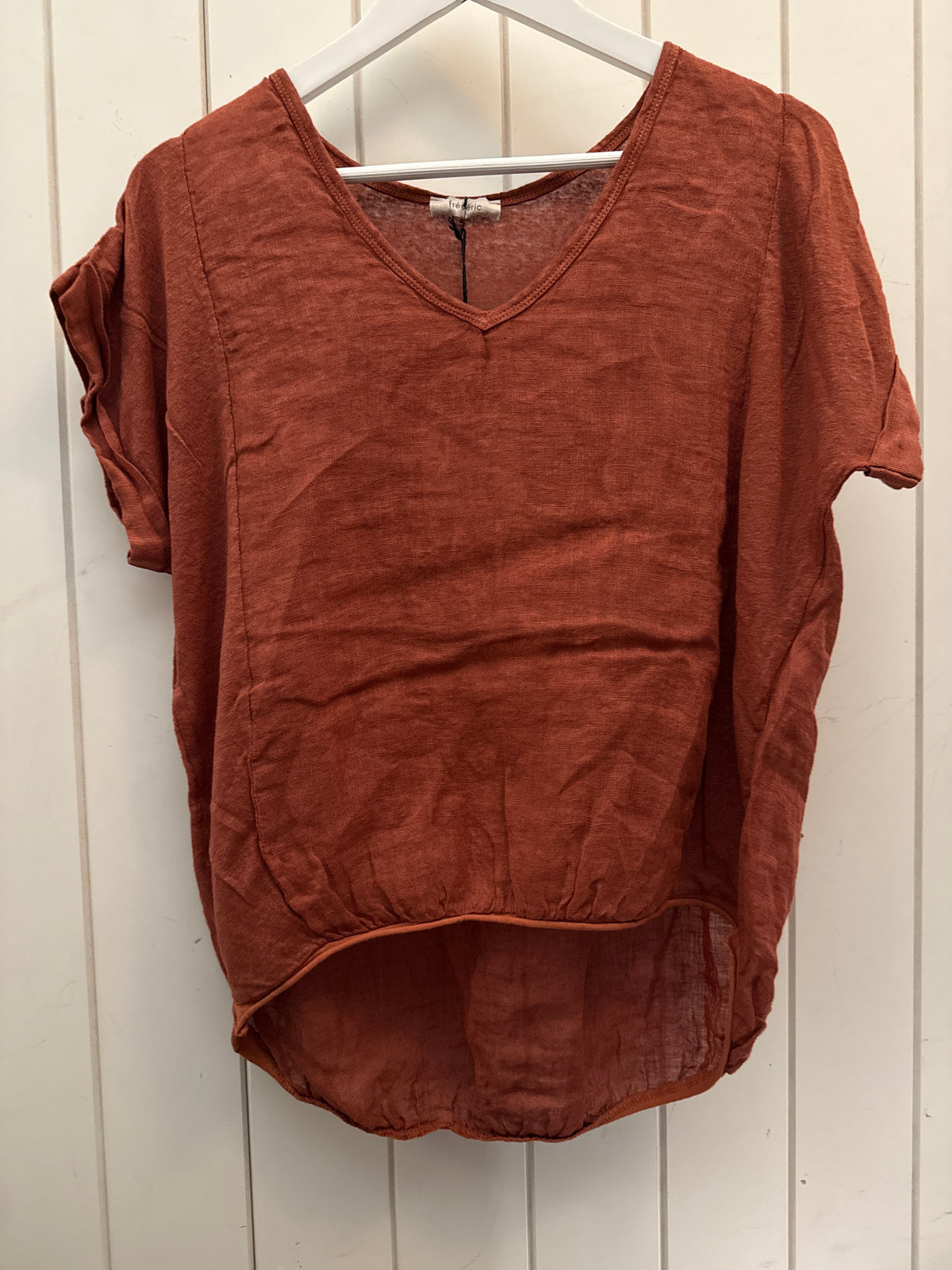 Frederic linen tees with elastic hem