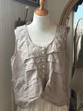 Krista Larson smashed cami striped cotton O/S