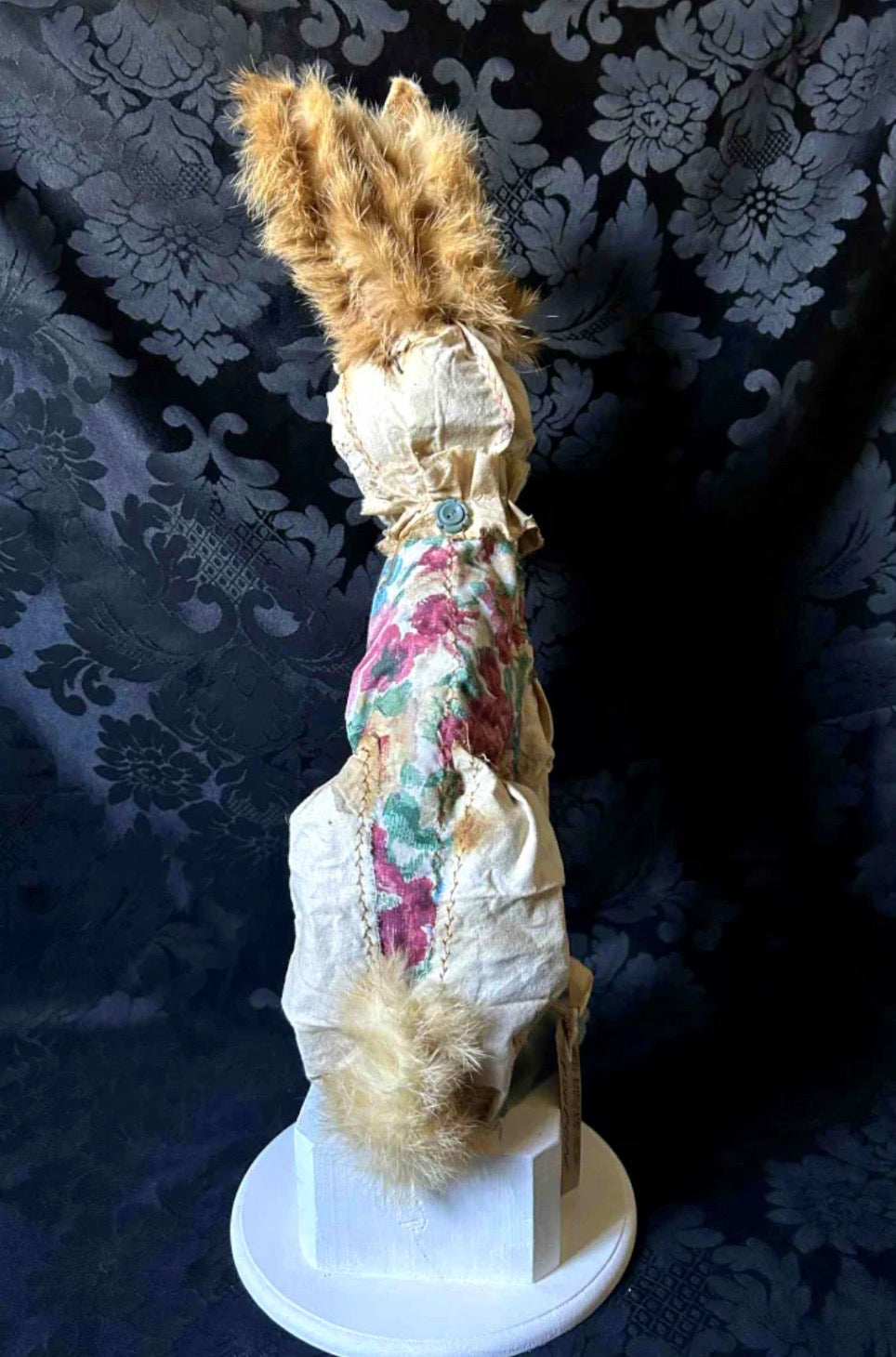 Hip hip decay poupon sitting rabbit sculpture