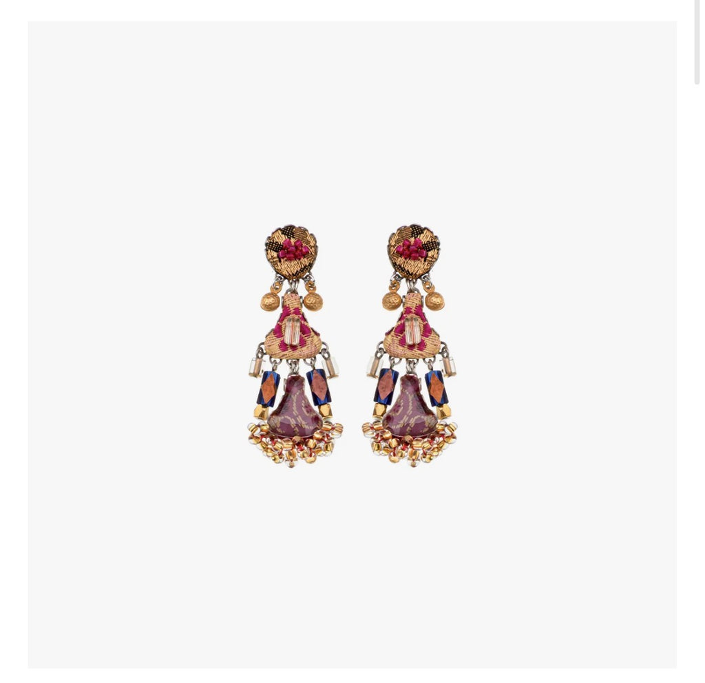 Ayala bar Plum Wine Set, Purple Earrings, Pranella H2386