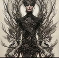  Black widow decopage paper A3 - Stay Wild Collective  Decor
