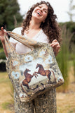 Market Of Stars Born To Run Linen Tote Bag