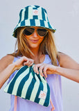 Bucket hat hammil and co green stripe - Stay Wild Collective  