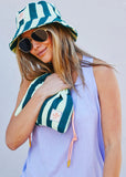 Bucket hat hammil and co green stripe - Stay Wild Collective  