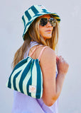 Bucket hat hammil and co green stripe - Stay Wild Collective  