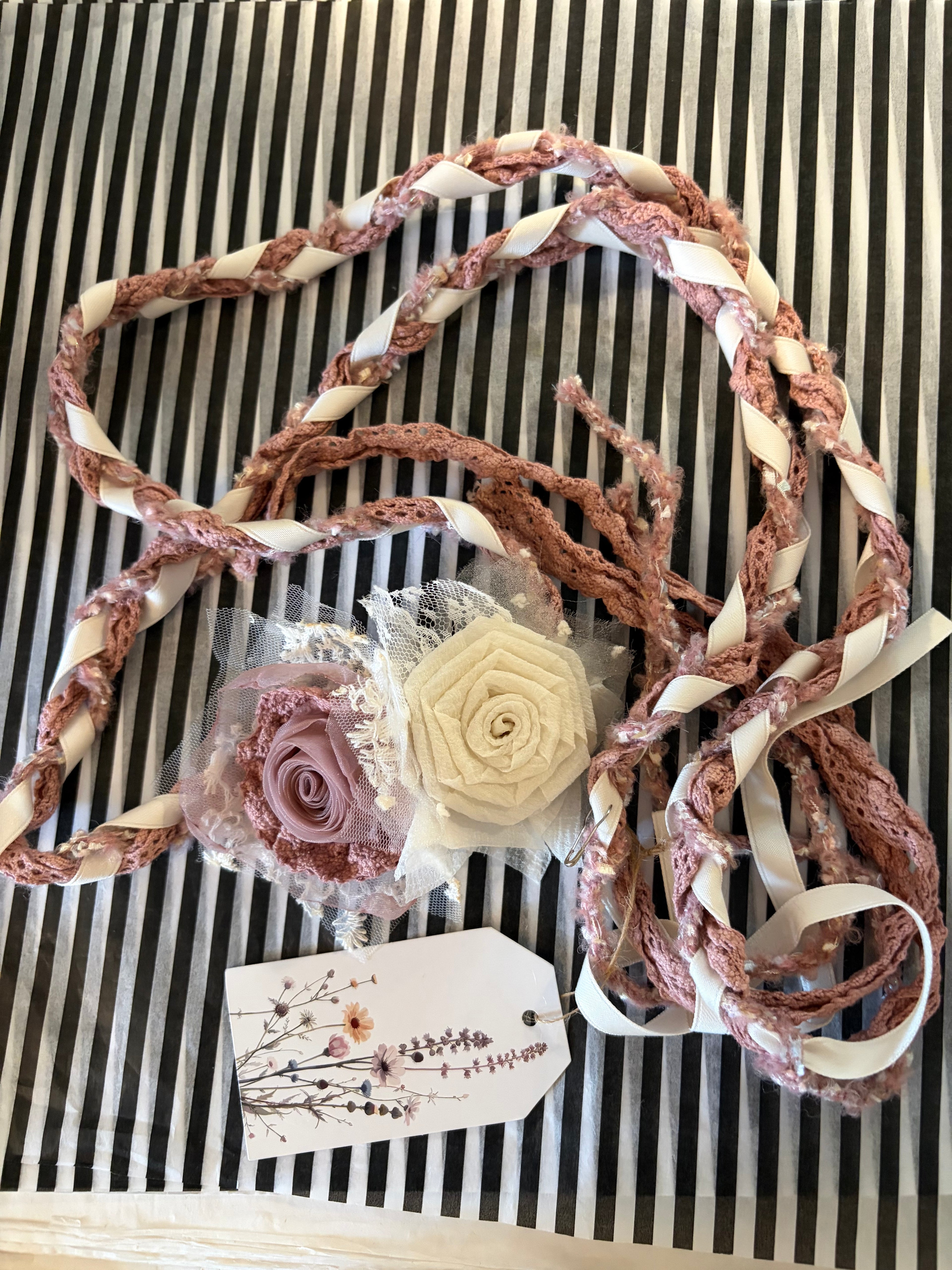 Serephina hand made rose belt