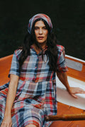 Viane multi color linen dress Montaigne
