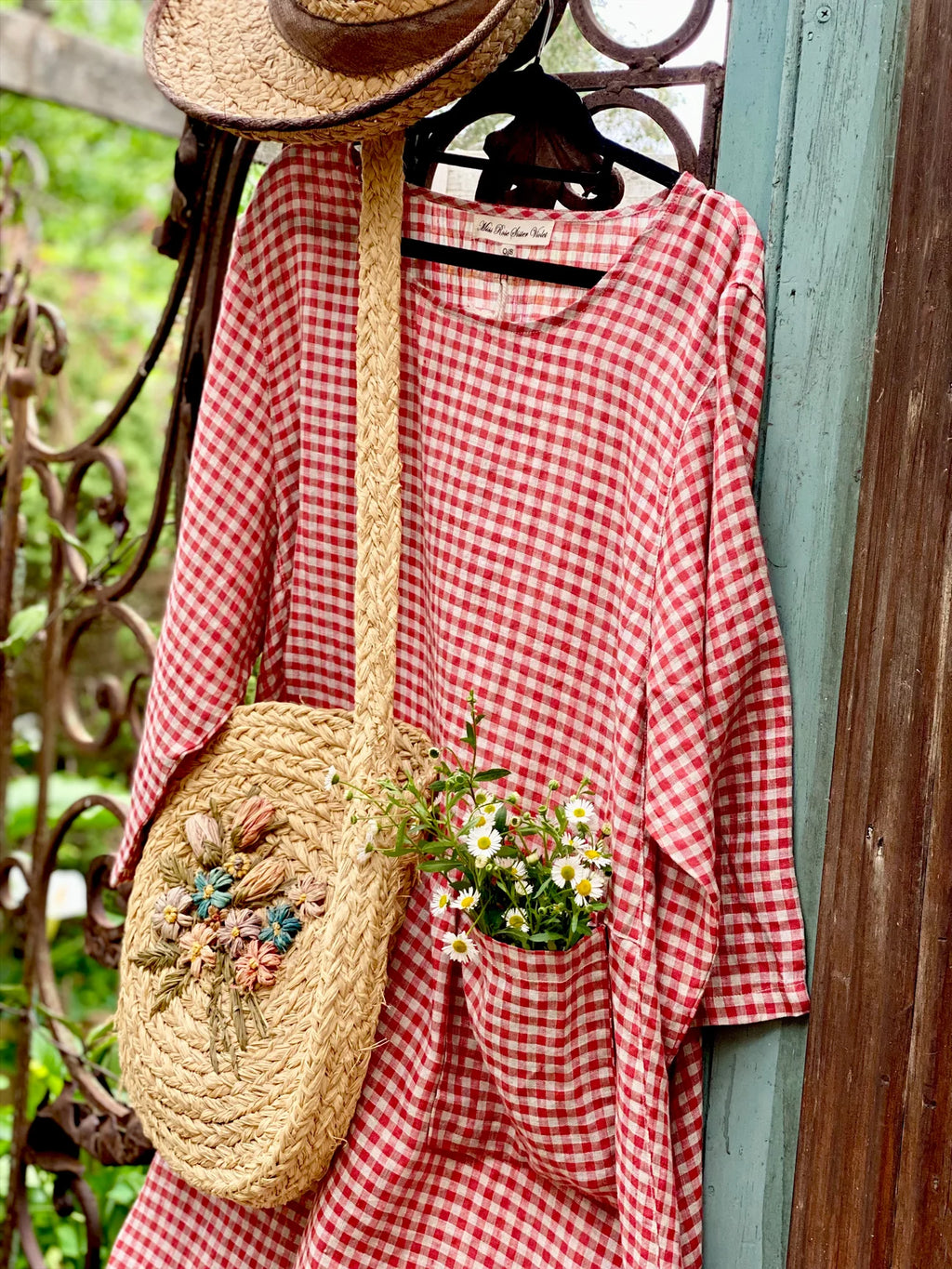 Miss roses sister violet Clarissa dress red gingham