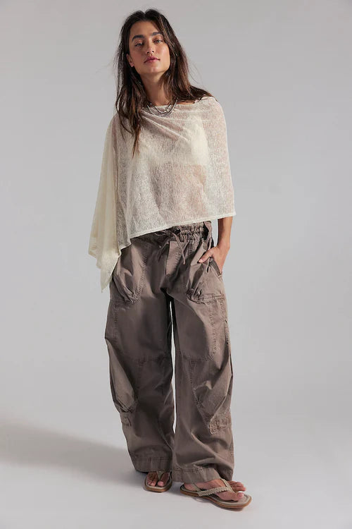 Free people onset parachute pants dusted cocoa