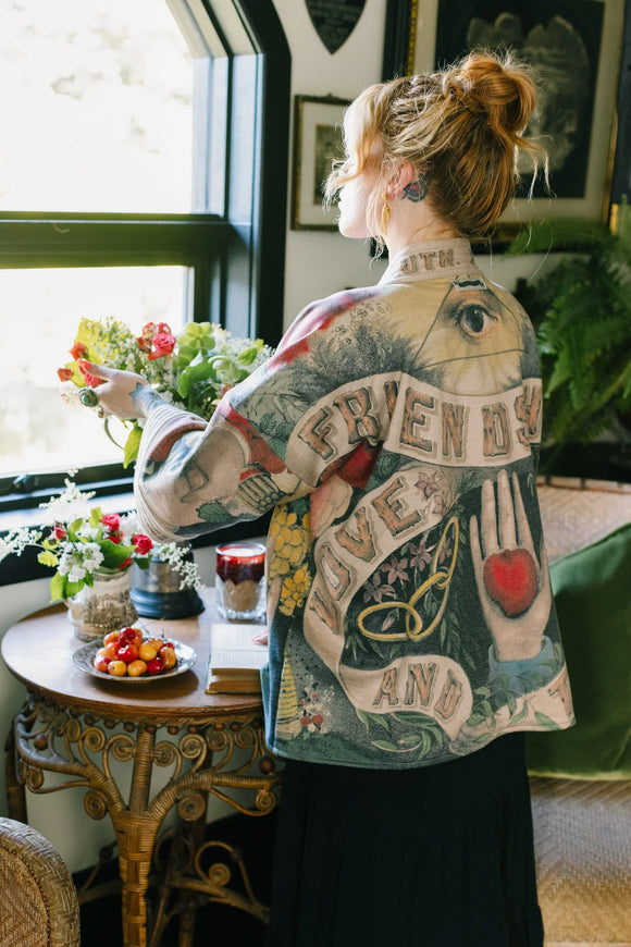 Market of Stars Friendship Love & Truth Cottage Cardigan