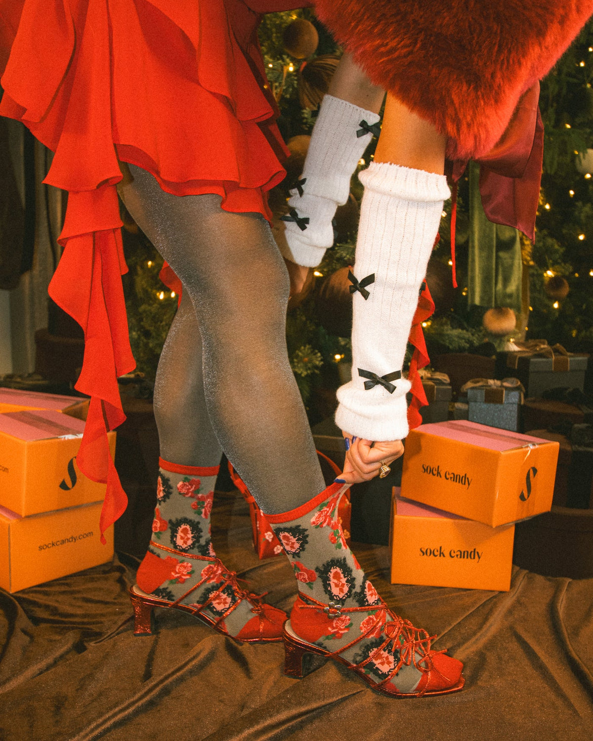 Cameo Rose Sheer Crew Socks - Stay Wild Collective
