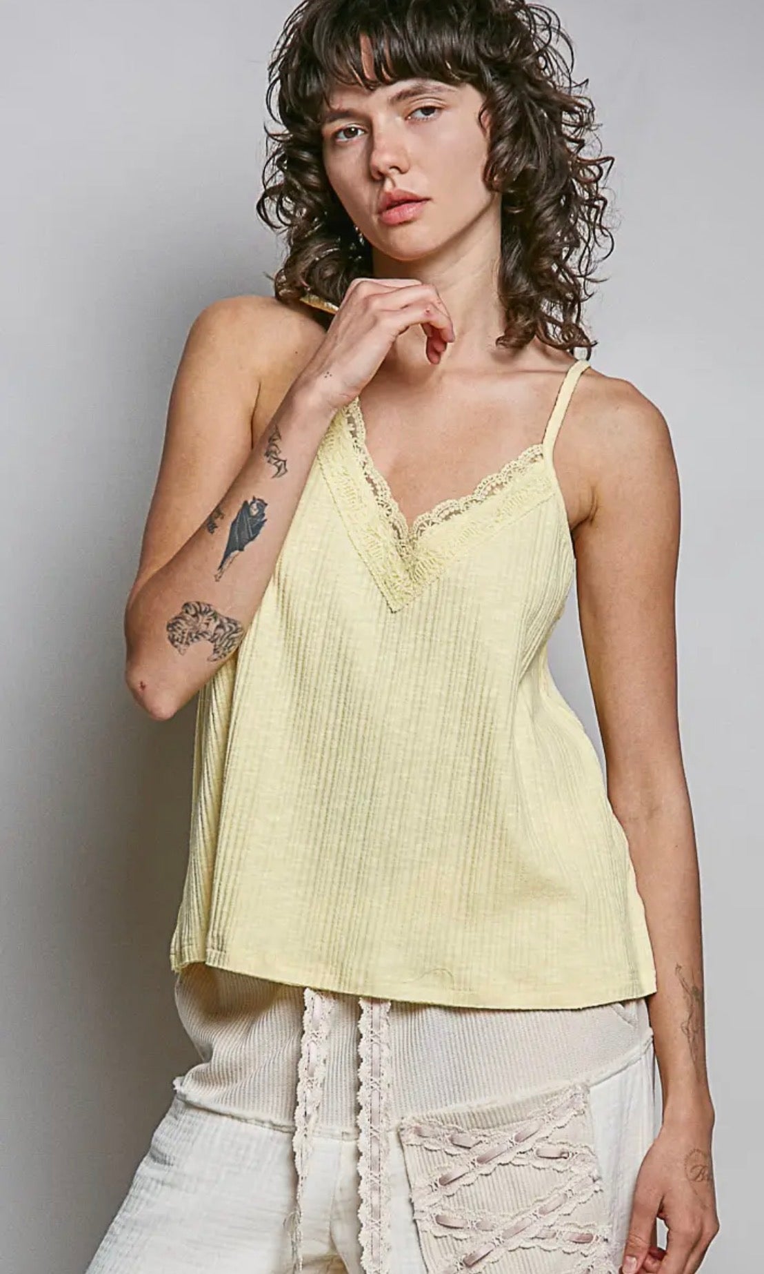 Cotton kelly tank Lemon yellow - Stay Wild Collective