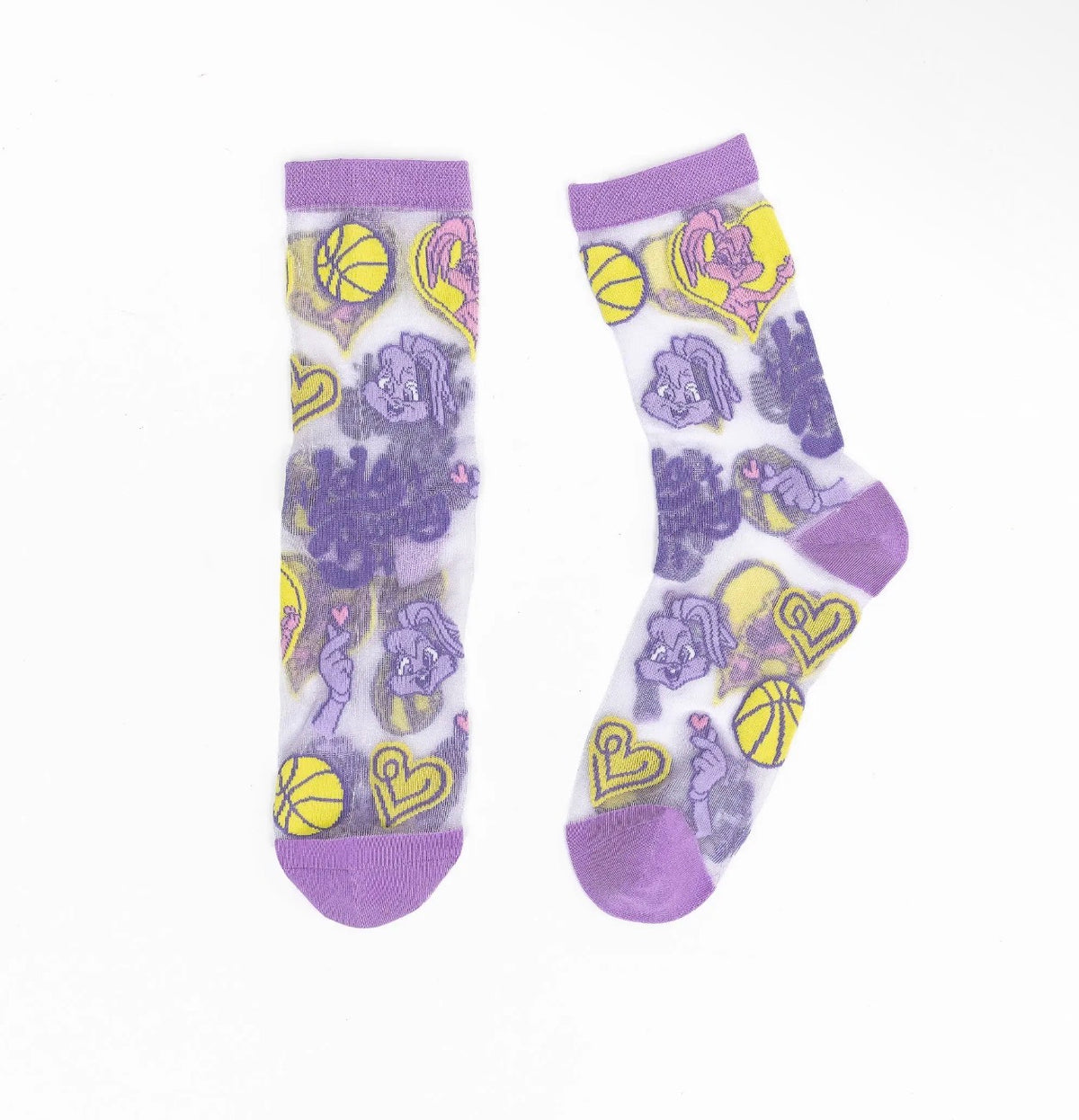 Lola bunny shimmer sheer crew sock