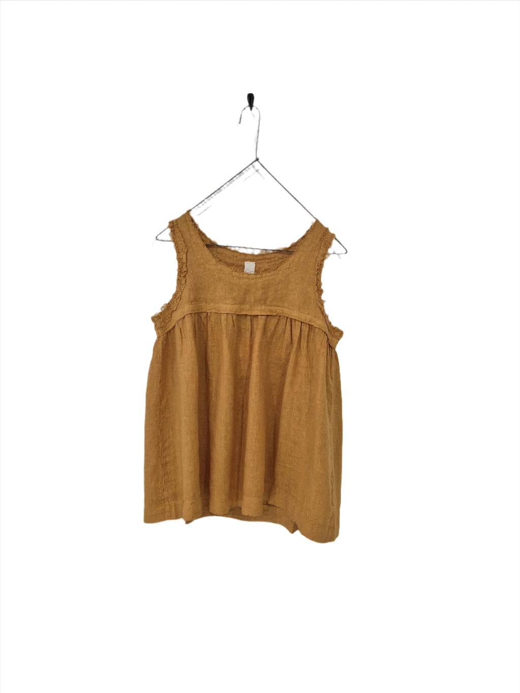 Montaigne fringed linen top