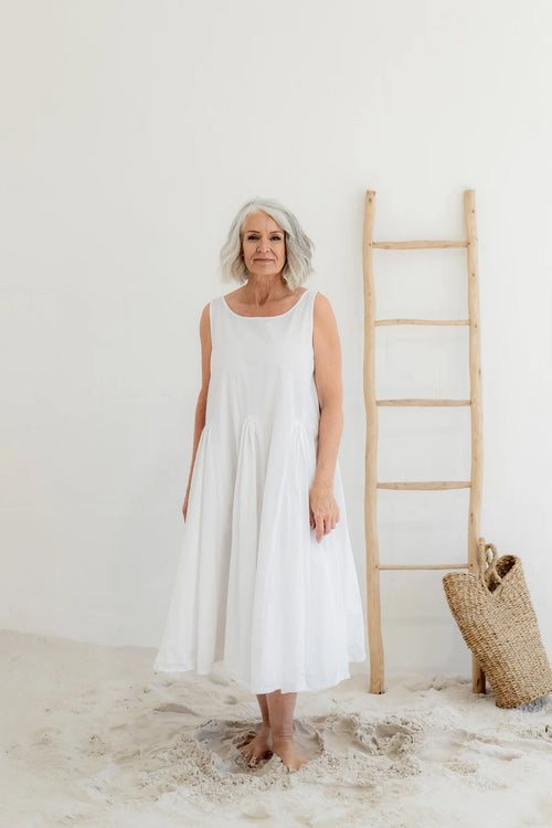 Megbydesign Portland dress white
