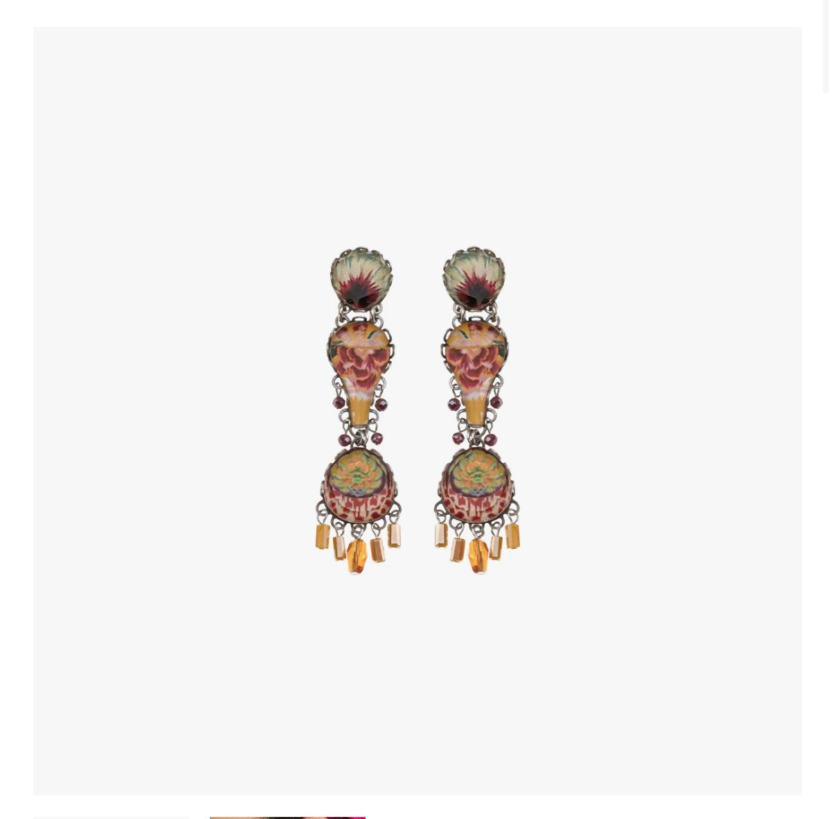 Ayala bar Sunflower Surprise Set, Long Glass Earrings, Sunny R2422