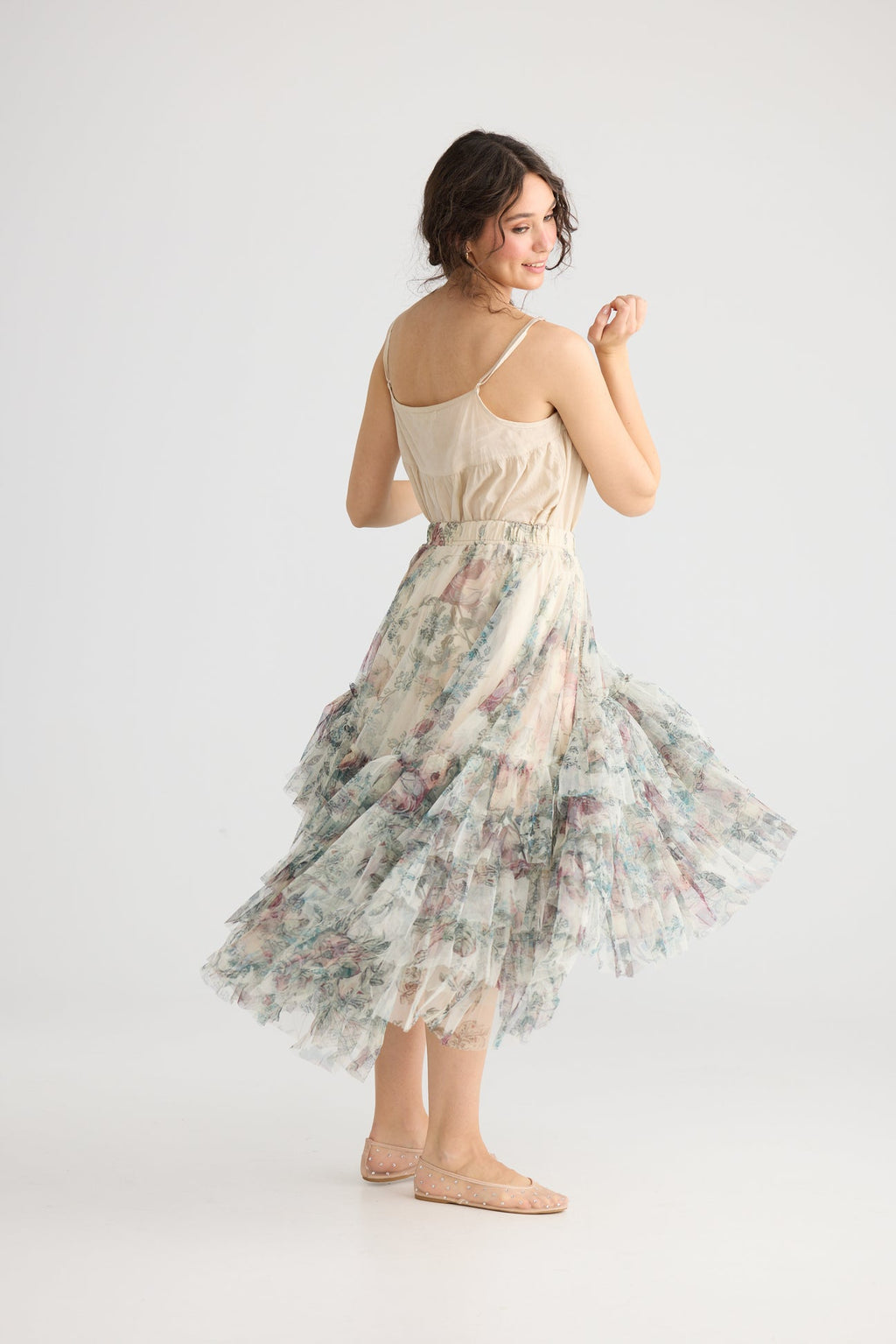 Miss roses sister violet ballerina tutu skirt  cream rose